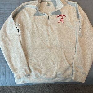 ALABAMA Gray Quarter-Zip Sweatshirt-Size Medium